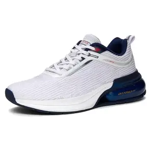 Campus Men's Canva Running Shoes WHT/Navy - 8UK/India