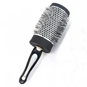 BlackBoss Large Hot Curl Hair Brush For Blow Drying, Styling, Curling, Straighten High-resistance Ceramic Brush For All Type Hairs Women & Men HBM5 (White)