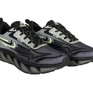 GO Ride Bouncer Grey/Black Sports Running Shoes for Men, Lightweight, Engineered for Speed and Stability, Sports Shoes for Men (Size 8)
