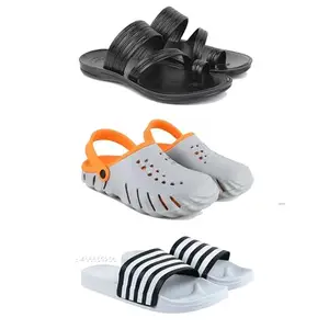 Men's Sandals | Lightweight Wear| Stylish & Easy to Wear For Men's PCV-SAN-(3-COMBO)-3152-3150-3026-6