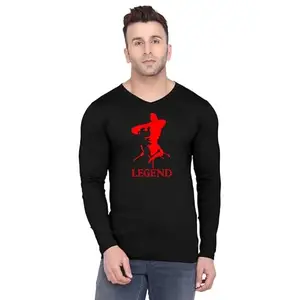ALLEN BLACK Men's Round Neck T-Shirt Comfortable & Stylish Men's T-Shirt Idea for Gym, Sports, Casual Outings, or Lounge Wear - Small$1405 Black
