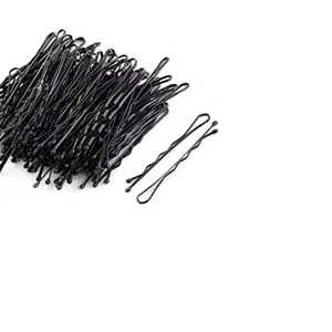 OJ Metal Black Color Bobby Pins S Grip Medium Size for Hair Hair Pins for Hair Styling Bun Juda Stylish Girls Beauty Parlor Makeup Artist Use Hair Styler Use For Women & Girls Pack of -24