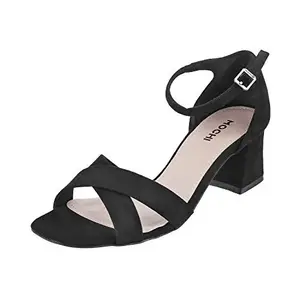 Mochi Women's Black Fashion Sandals-7 UK (40 EU) (40-1948)