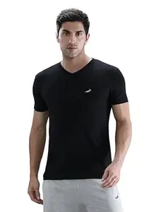 CROCODILE Men Solid Sport Fit T Shirt | Round Neck | Short Sleeve | Regular Length | Basic Casual Pull On Topwear