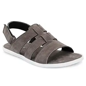 Zidax Men Grey Suede Sandals - UK7