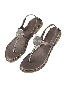 WalkTrendy Womens Synthetic Grey Sandals - 4 UK (Wtwf177_Grey_37)