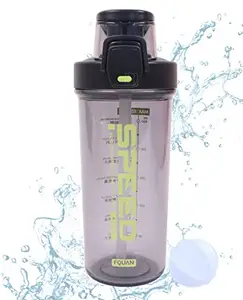 Spanker Tritan Fitness Gym Work Office Water Bottle Spill Proof Lid, BPA Free for Adults, Soft Grip - Drinkware - 650 ML - Black