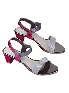 WalkTrendy Womens Synthetic Grey Sandals With Heels - 4 UK (Wtwhs81_Grey_37)