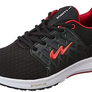 Campus Mens Rodeo Pro BLK/RED Running Shoe - 7 UK (CG-237)