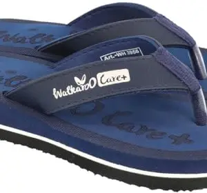 WALKAROO WH3956 Womens Orthopaedic Regular use Slippers for Indoor and Outdoor - NavyBlue