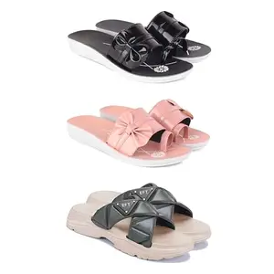 Women's Comfortable Sandal,Casual Lightweight Sandal for Everyday Wear | CL-(COMBO-3)-1989-1988-1891-5-EURO-36