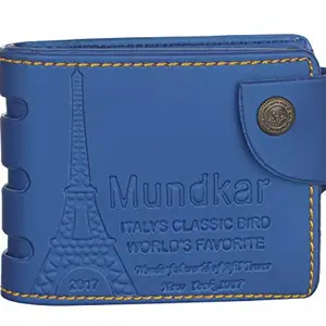 Mundkar Men's Leather Wallet - (Blue)