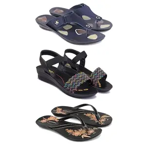 Women's Comfortable Sandal,Casual Lightweight Sandal for Everyday Wear | BTS-(3-COMBO)-1973-1932-O20-5