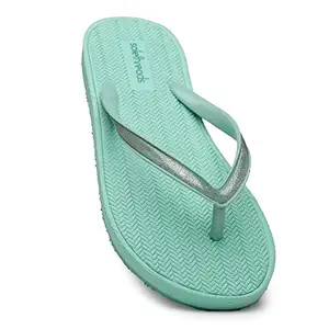 SOLETHREADS Lustre Flip Flop for Women | Soft Comfortable | Breathable | Fashionable | Stylish | Trendy | Super soft | Lightweight | Anti-Slip Sole | Indoor Outdoor | Everyday Flip Flop|SAGE GREEN|UK 5
