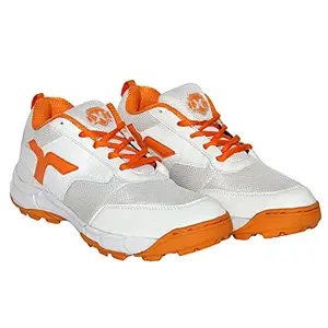 RXN Cricket Shoes for Men (Orange, Numeric_6)