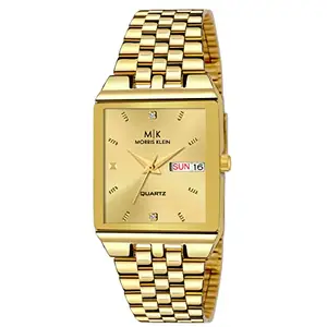 MORRIS KLEIN Original Gold Plated Day & Date Functioning Analogue Dial Men's Watch (MK-1016)
