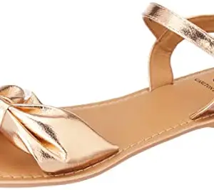 Carlton London Womens CLL-7402-A Rose Gold Flat Sandal - 4 UK (CLL-7402-A)