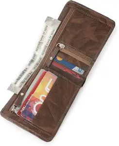 Classic World Men & Women Brown Artificial Leather Wallet (6 Card Slots)