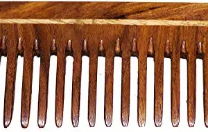 Ekan Neem Wood Comb Double Tooth Wooden Comb For Hair Growth For Women And Men