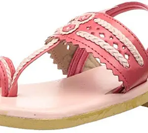 BIBA Girl's Dark Pink Fashion Sandals-7 UK (25 EU) (SS20-K-EON-FLT00001DK PNK)
