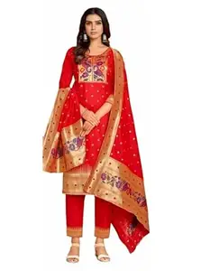 KF KRITVA FASHION Women's Long Pure Khadi Cotton Lace Work Street Cut,off white color, Full Sleeve, Casual Office Wear Stylish Readymade Kurti with Palazzo Pant Set