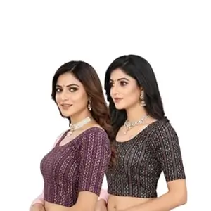 PAARTH ENTERPRISE Round Neck Half Sleeve Readymade Ethnic Blouse