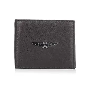 POLICE Leather Bi-Fold Coin Wallet For Men Slim Men's Wallet Gents Wallets Purse For Men With 4 Credit Card Slots & 1 Coin Pocket - Black