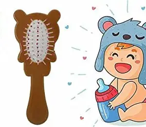 Verbier Cartoon Style Soft Bristles Baby Hair Brush/Hair Comb (Multi Color-4)