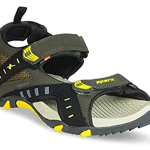 Sparx Mens SS 485 | Latest, Daily Use, Stylish Floaters | Yellow Sport Sandal - 9 UK (SS 485)
