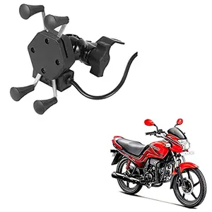 Auto Pearl -Waterproof Motorcycle Bikes Bicycle Handlebar Mount Holder Case(Upto 5.5 inches) for Cell Phone -MotoCorp Passion Pro