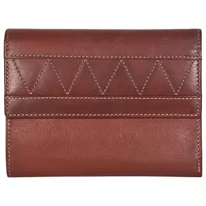 LMN Genuine Leather Brown Color Wallet for Women 61292 (4 Credit Card Slots)