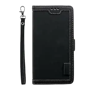 TELETEL for VIVO V70 Elite Professional Magnetic Closure Wallet Flip Case Mobile Cover (Leather & Velvet - Black)
