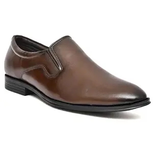 HEALTH FIT Men's Super Soft Ortho Comfortable with Soft Sole Ultra-Lightweight for Gents Luxury Formal Shoes BR 1265 UK-8 Brown