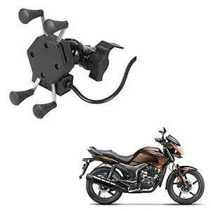 Auto Pearl -Waterproof Motorcycle Bikes Bicycle Handlebar Mount Holder Case(Upto 5.5 inches) for Cell Phone -MotoCorp Hunk