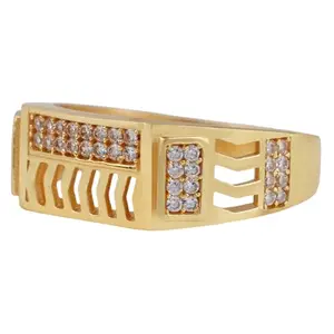 CHAMUNDA NOVELTY Golden Stainless Steel Artificial Ring for Men Stylish & Durable Fashion Jewelry,Trendy Casual & Accessory(CN-Ring-022-22)