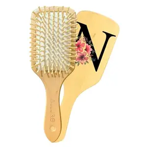 Allure Personalised Letter N Paddle Hair Brush