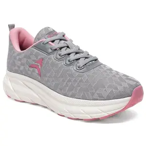 AVANT Women's Libra Running & Training Shoes - Superior Cushioning, Enhanced Grip Outsole, Superior Traction, Anti Skid, Lightweight, Shock Absorption Tech, Sports Footwear (AVWSH029CL02UK8_Grey/Pink)