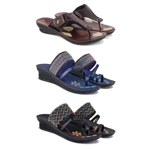 Women's Sandals | Lightweight Wear| Stylish & Easy to Wear For Women'S PCV-SAN-(3-COMBO)-1963-1953-1952-6