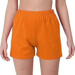 THE BLAZZE 1018 Cute Nightwear Sexy Shorts for Women (Small, Orange)