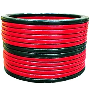 Kanganas Fashion KANGANAS Lac Lakh Lahethi Bangles for women Red Green 7-7 chudi Traditional Hari Patti Chuda set (2.8)
