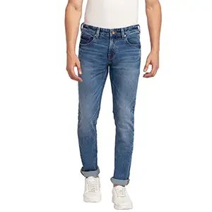 Spykar Mid Blue Mens Jeans (Size: 34)-SKN-02BB-11-Mid Blue
