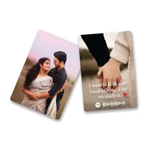 woopme Customised Couple Photo Wallet Card Gift for Love Boy Friend Girl Friend Husband Wife (Couples Theme)