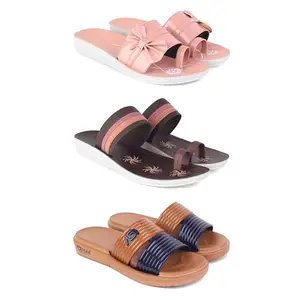 Women's Comfortable Sandal,Casual Lightweight Sandal for Everyday Wear | PCR-(3-COMBO)-1988-1990-1981-8-EURO-39