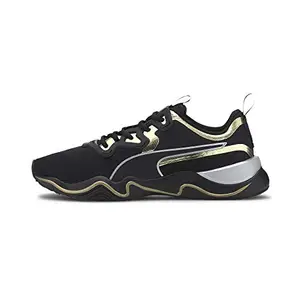 Puma Womens Zone Xt WNS Black-Gold Running Shoe - 3 UK (193032)