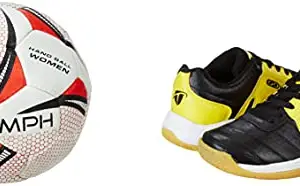 Gowin Court Shoe Power Yellow Size 6 with Triumph Handball Rubberised Junior