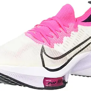 Nike Women's W Air Zoom Tempo Next% Fk Running Shoe (White/Black-Pink Blast_7 UK (9 US)_CI9924-102)
