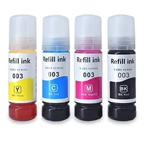 INT Refill Ink for 003/001 Ink Epson L3110,L3150,L3115,L3116, Epson 003 Ink 4 Color Black + Tri Color Combo Pack Ink Bottle