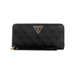 GUESS Grey Monogram Laurel Large Zip Around Wallet