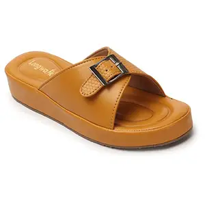 Longwalk Tan Synthetic Material Women Flat sandals W-LK-1