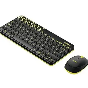 MK220 Compact Wireless Keyboard and Mouse Combo for Windows, QWERTY Italian Layout - Black